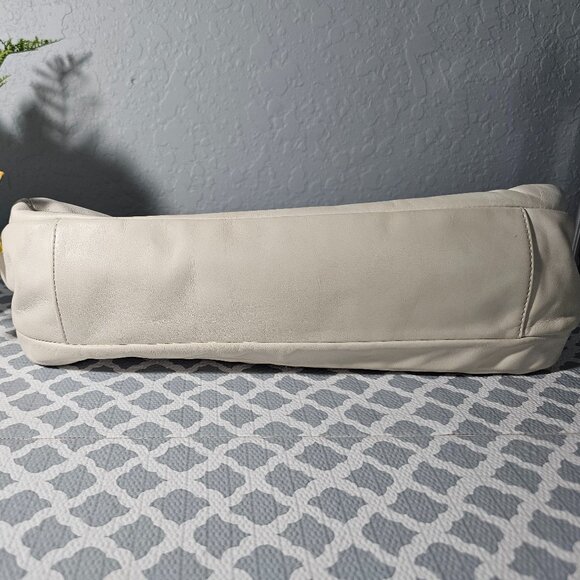 Coach Penelope 16529 Ivory Leather Handbag with Brown Snakeskin Trim – EUC - Picture 14 of 16